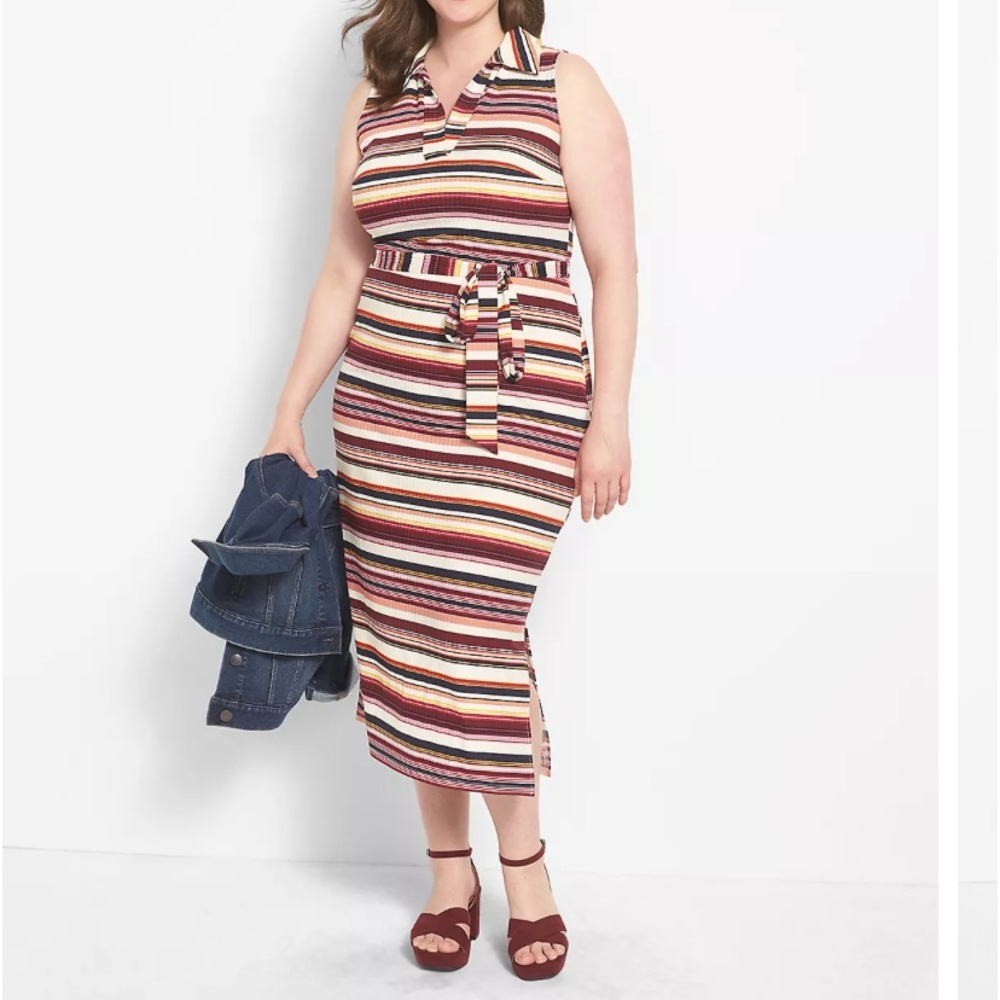 Sleeveless Polo Midi Dress